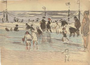 Figures at the Beach