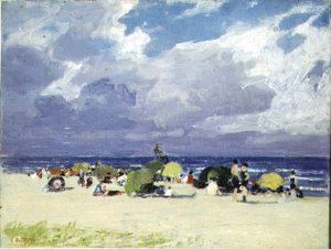 Purple Beach Scene